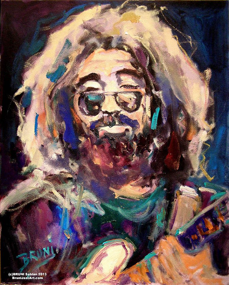Jerry Garcia Painting by BRUNI