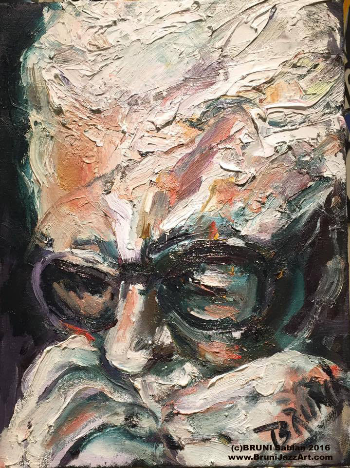 toots thielmans painting by bruni