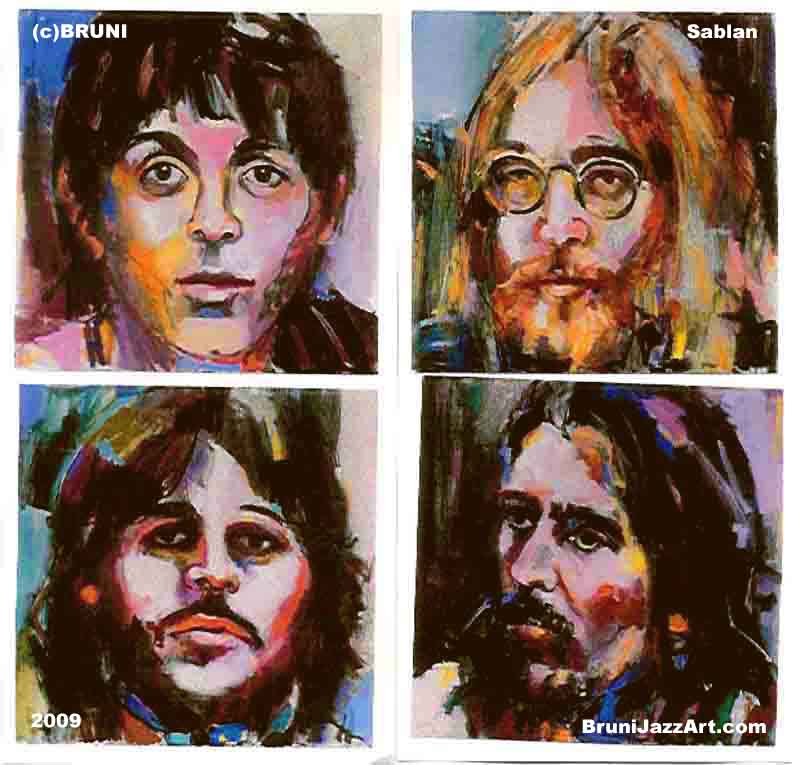 beatles painting by bruni