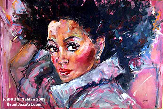 Diana Ross Painting by BRUNI