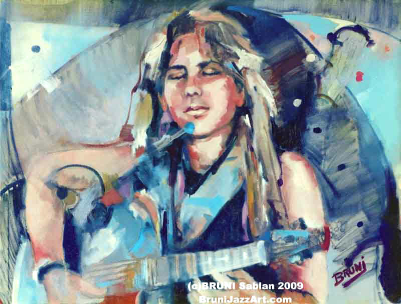 Emily Remler Painting by BRUNI