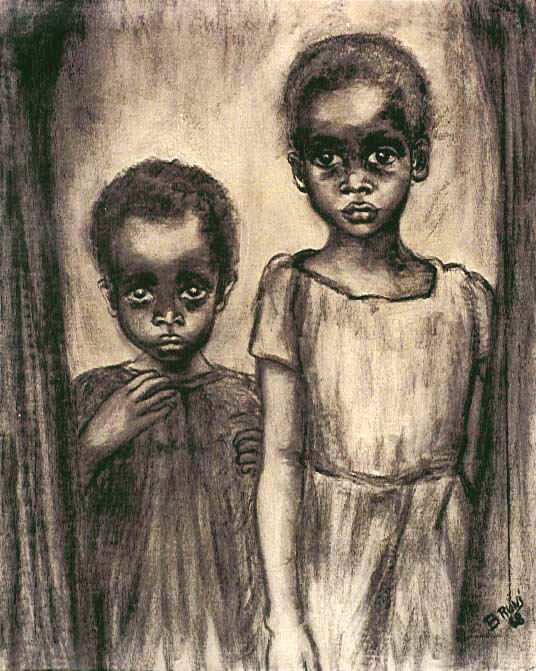 2 African children,24x30.JPG (88415 bytes)