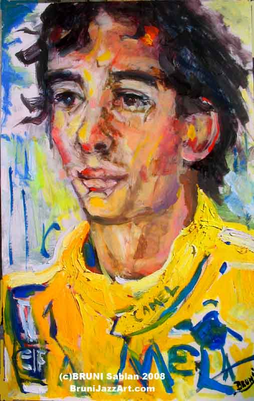 Ayrton Senna Painting by BRUNI