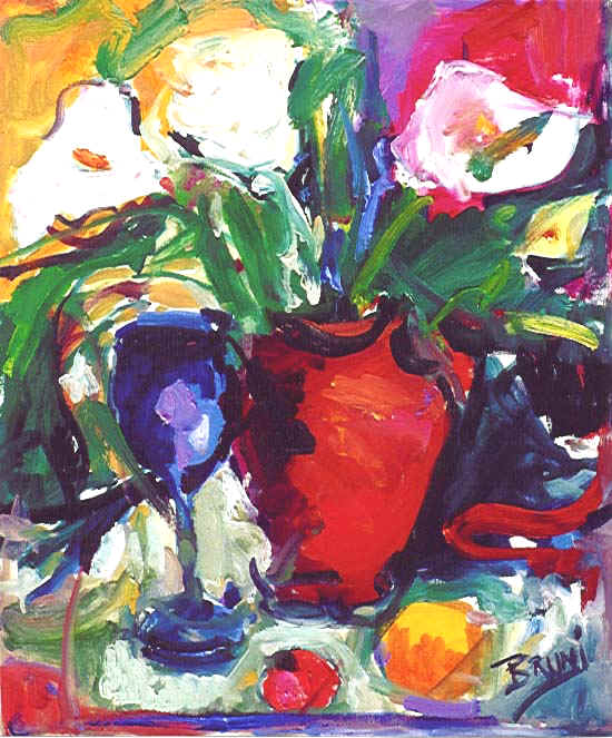 SL,Red Vase,white lillies,20x24.JPG (97139 bytes)